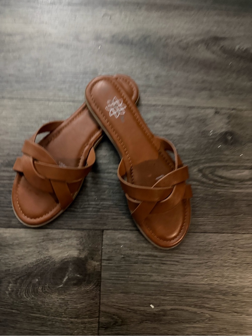 Women’s Brown Slide Sandals - Comfortable Casual Slip-On